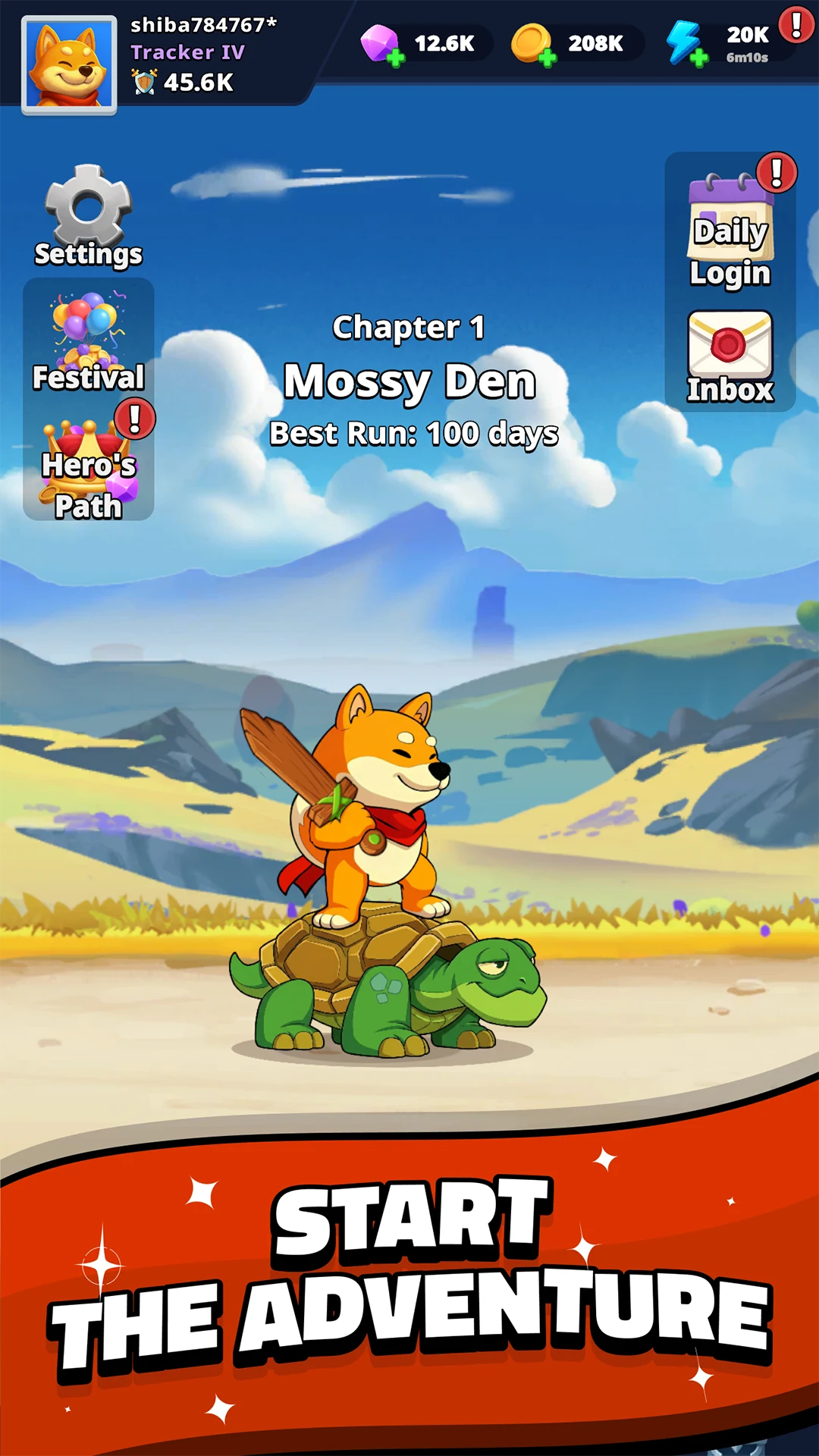Shiba Story Go! RPG Idle Game screenshot